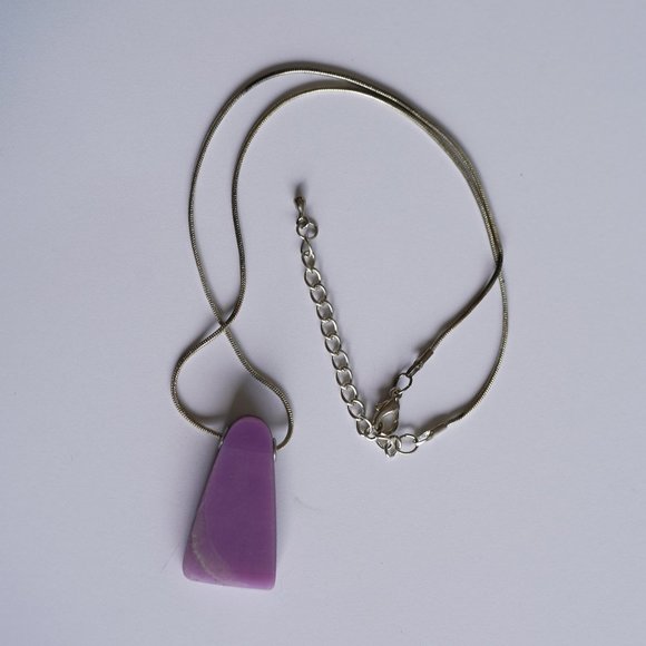 Pink Vinyl Record Pendant with Swarovski - Picture 2 of 5